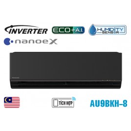 Điều hòa Panasonic 1 chiều inverter 9000BTU màu đen AU9BKH-8